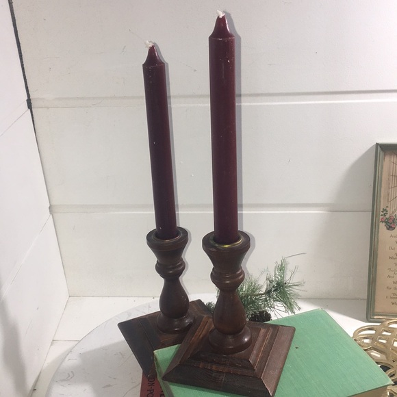 Vintage wooden candle holders - Picture 6 of 8